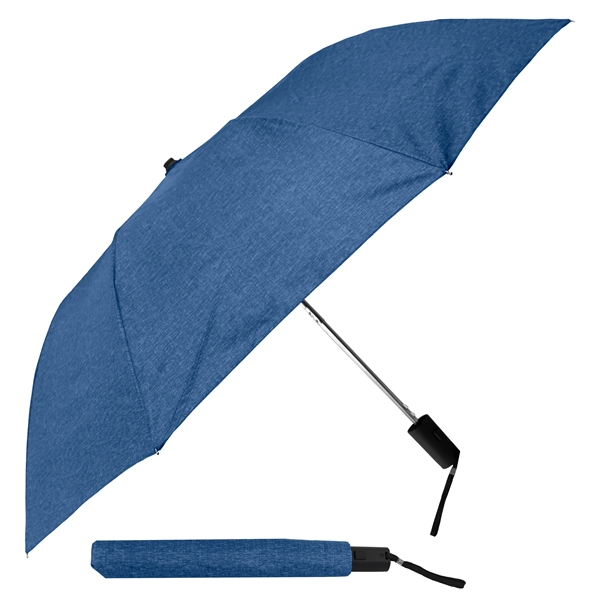 Eye-catching heathered fabric on this umbrella, with automatic-opening feature, and it... from ASI 89955 StrombergBrand / Stromberg Brand Stromberg
