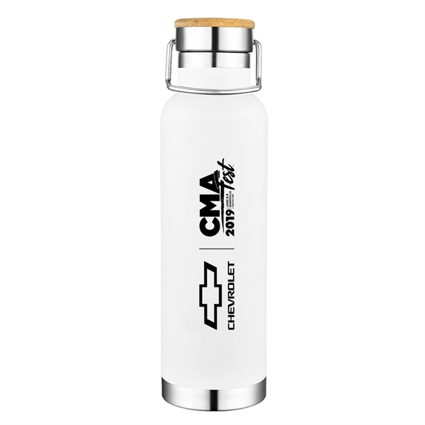 Bamboo lid 20 oz. vacuum insulated bottle.... from ASI 40544 Binaco