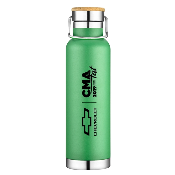 Bamboo lid 20 oz. vacuum insulated bottle.... from ASI 40544 Binaco