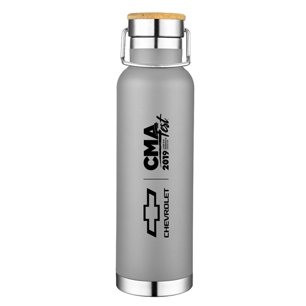 Bamboo lid 20 oz. vacuum insulated bottle.... from ASI 40544 Binaco