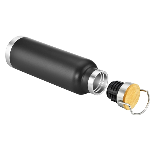 Bamboo lid 20 oz. vacuum insulated bottle.... from ASI 40544 Binaco