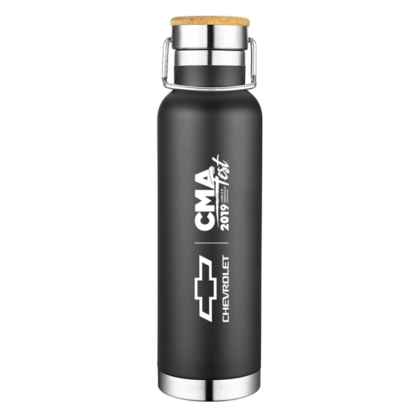 Bamboo lid 20 oz. vacuum insulated bottle.... from ASI 40544 Binaco