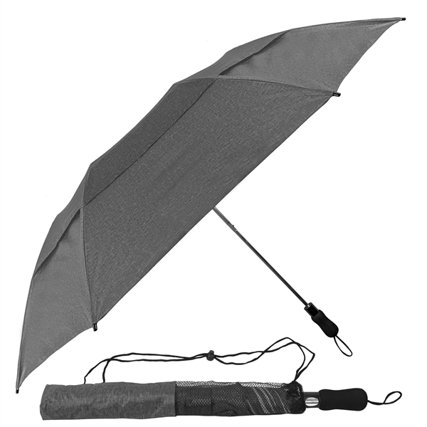 This heather-fabric umbrella gives the best of both a folding and... from ASI 89955 StrombergBrand / Stromberg Brand Stromberg