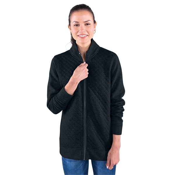 Stylish quilting & ultra-soft sweatshirt fleece make our Women's Franconia Quilted... from ASI 44620 Charles River Apparel