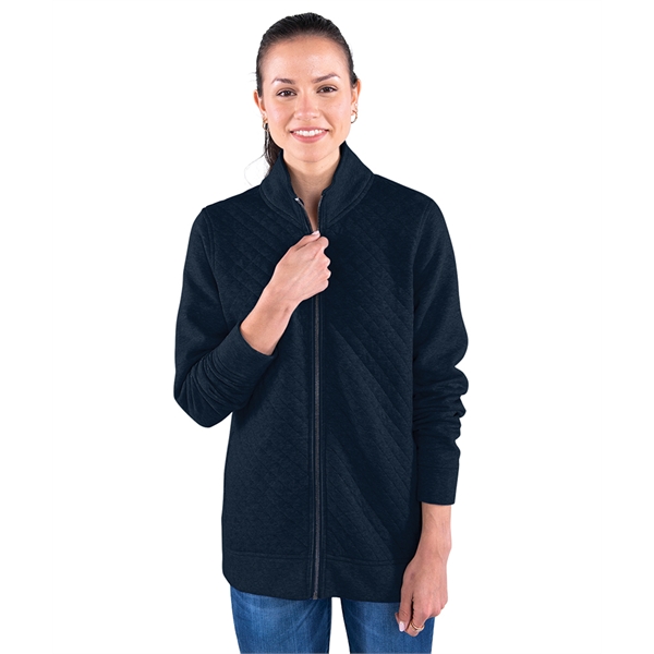 Stylish quilting & ultra-soft sweatshirt fleece make our Women's Franconia Quilted... from ASI 44620 Charles River Apparel