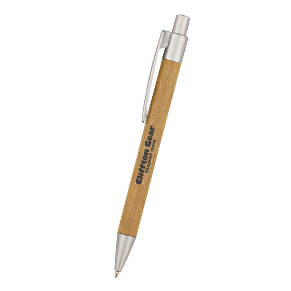 Panda pen with bamboo design barrel and plunger action.... from ASI 61125 Hit Promotional Products / Hit®