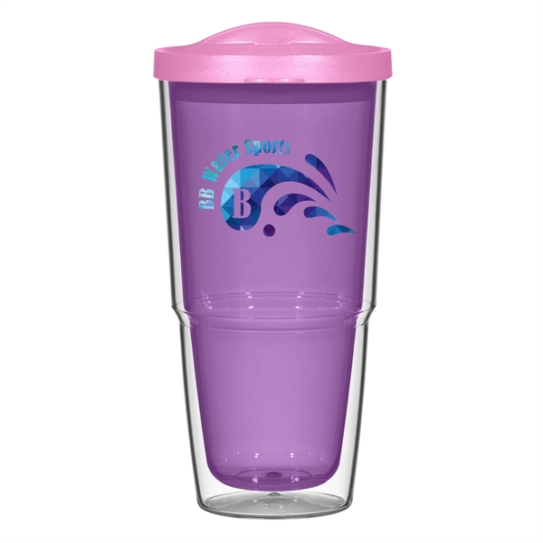 24 Oz. Biggie Tumbler With Lid. Double Wall Construction For Insulation... from ASI 61125 Hit Promotional Products / Hit®