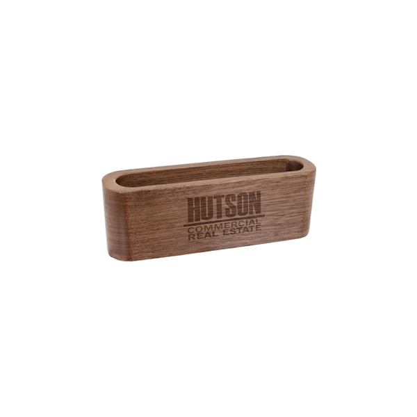 4 1/2" walnut business card holder. Individually packaged.... from ASI 74601 Calico