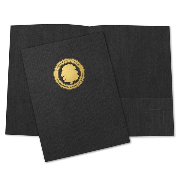 Small Quantity 9"x12" Presentation Folders, 1 standard color foil stamp imprint,... from ASI 95280 Warwick Publishing Co / Warwick Folders Made Easy