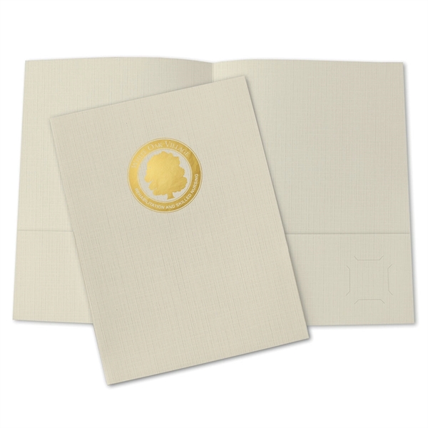 Small Quantity 9"x12" Presentation Folders, 1 standard color foil stamp imprint,... from ASI 95280 Warwick Publishing Co / Warwick Folders Made Easy