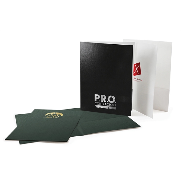 Small Quantity 9"x12" Presentation Folders, 1 standard color foil stamp imprint,... from ASI 95280 Warwick Publishing Co / Warwick Folders Made Easy