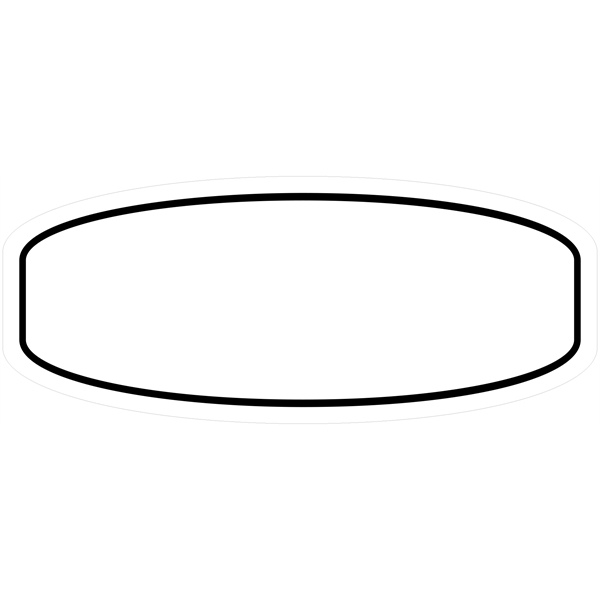 Sturdy 1/16" thick plastic squared oval nametag with laser engraving.... from ASI 45795 Colorguppy Printing