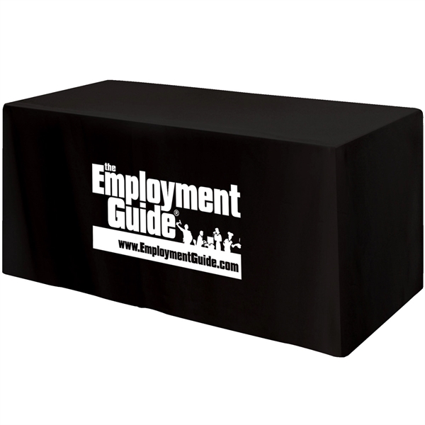 48" x 30" x 28 1/2" poly-cotton 4-sided fitted table cover... from ASI 61966 HPG / Beacon Promotions