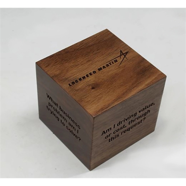 3" x 3" x 3" engraved block-shaped hardwood award in maple... from ASI 92531 Unique Custom Products / UCP