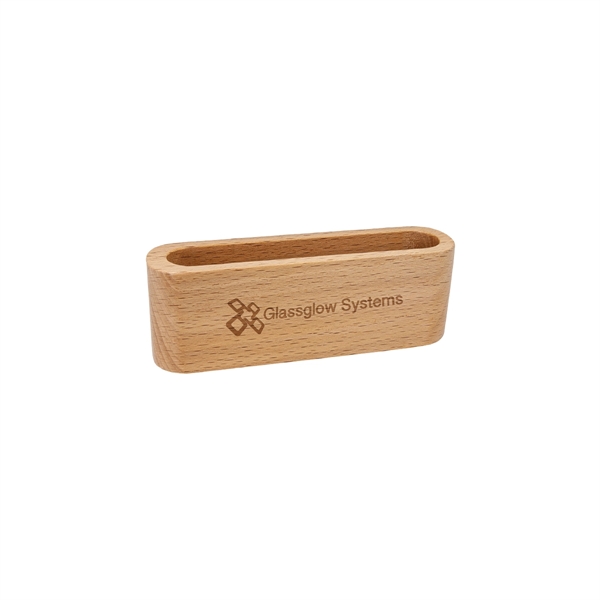 4 1/2" beech wood business card holder. Individually packaged.... from ASI 74601 Calico