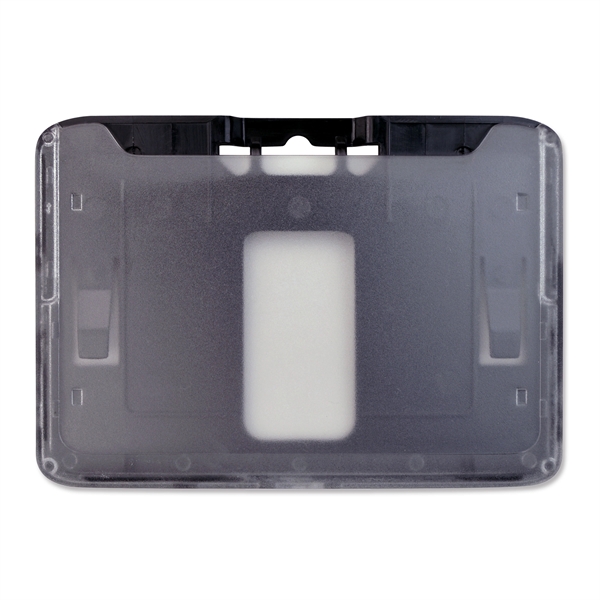 Durable, rigid plastic, credit card size badge holders protect smart cards... from ASI 79898 Promovision / PROMOVISION