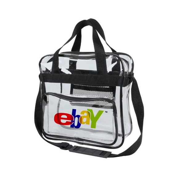 Translucent Black Tote Bag with Shoulder Straps constructed of 0.3 mm... from ASI 40544 Binaco / Binaline