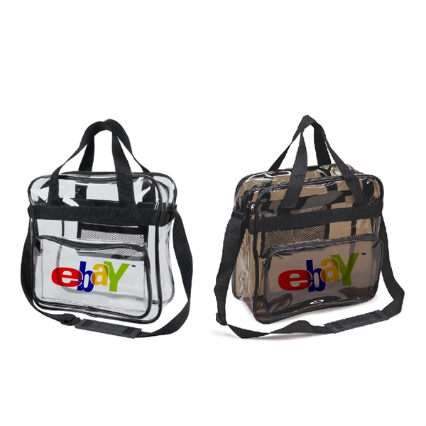 Translucent Black Tote Bag with Shoulder Straps constructed of 0.3 mm... from ASI 40544 Binaco / Binaline