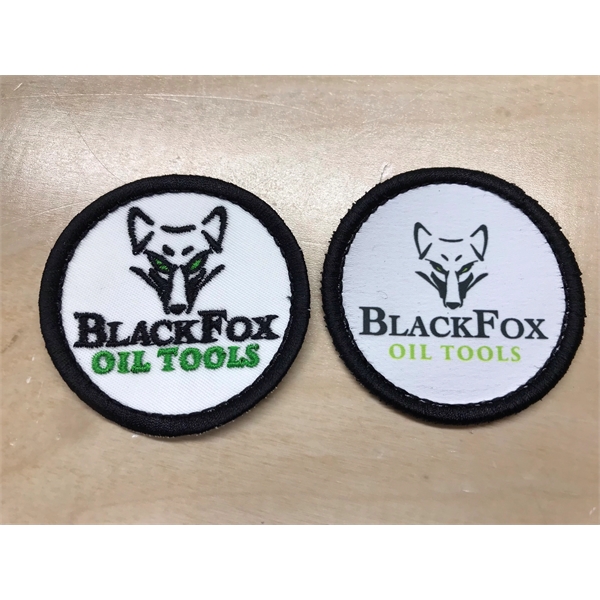 Full-Color Sublimated Patches with Embroidered Satin Stitch Border... from ASI 38195 Overnightline