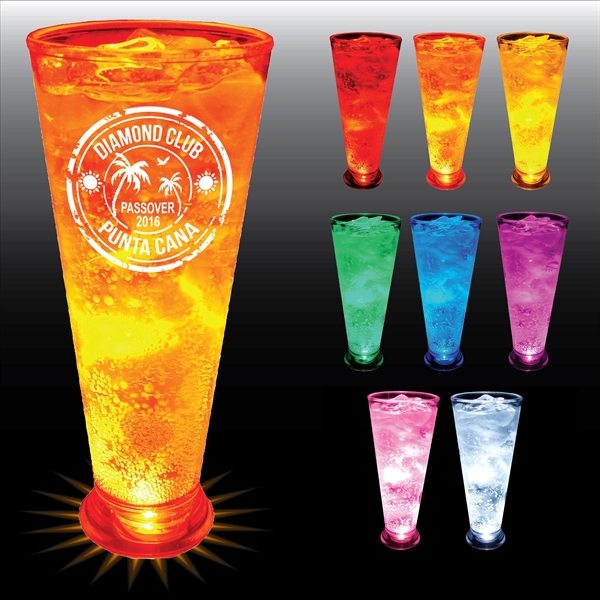 Light-Up Plastic Pilsner Glass. Choice of 9 Lights with 2 lighting... from ASI 61952 Howw Mfg Co Inc / Howw USA