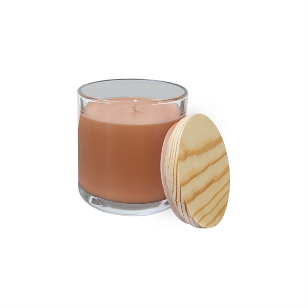 14oz Tropical Coconut Candle in Glass Holder w/ Wood Lid... from ASI 74601 Calico