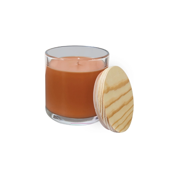 14oz Pumpkin Spice Candle in Glass Holder w/ Wood Lid... from ASI 74601 Calico