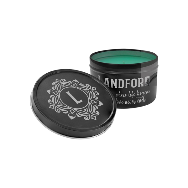 8oz Fresh Pine Candle in Black Metal Tin... from ASI 74601 Calico