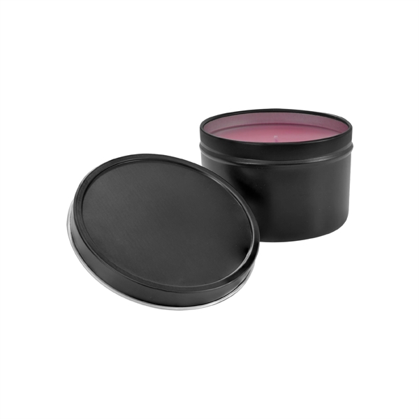 8oz Peony Rose Candle in Black Metal Tin... from ASI 74601 Calico