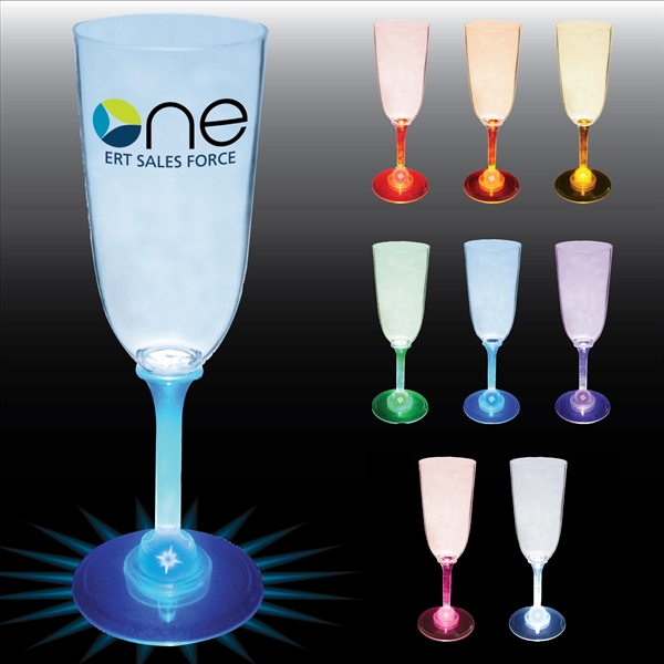 7 oz. Clear Plastic Champagne Glass, choose your color in short... from ASI 61952 Howw Mfg Co Inc / Howw USA