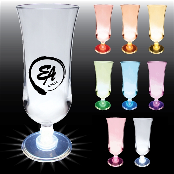 15 oz. Plastic Light-Up Hurricane Glass. 8 LED colors, clear bowl,... from ASI 61952 Howw Mfg Co Inc / Howw USA