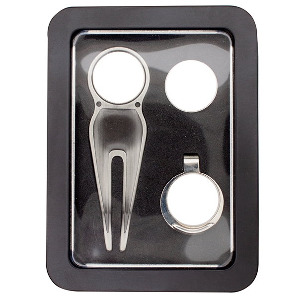 Golf gift set with divot tool, hat clip and ball markers... from ASI 52263 EMT / EMT EMT EASY