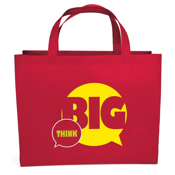 Non woven budget tote with heat-sealed handles.... from ASI 37940 Bag Makers Inc