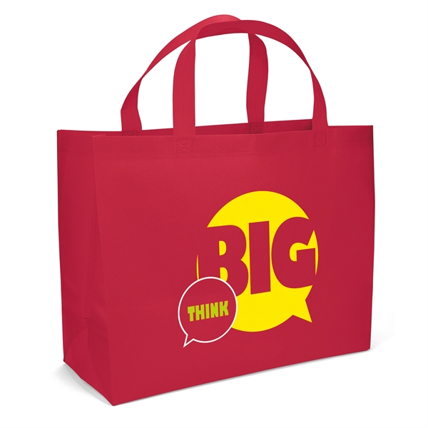 Non woven budget tote with heat-sealed handles.... from ASI 37940 Bag Makers Inc