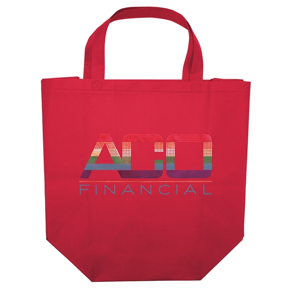 Non woven budget tote with heat-sealed handles.... from ASI 37940 Bag Makers Inc