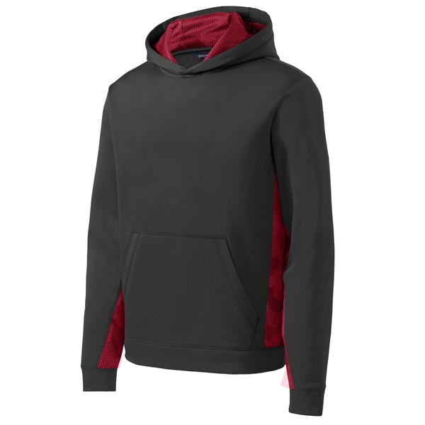 Sport-Tek Youth Sport-Wick CamoHex Fleece Colorblock Hood...... from ASI 84863 SanMar