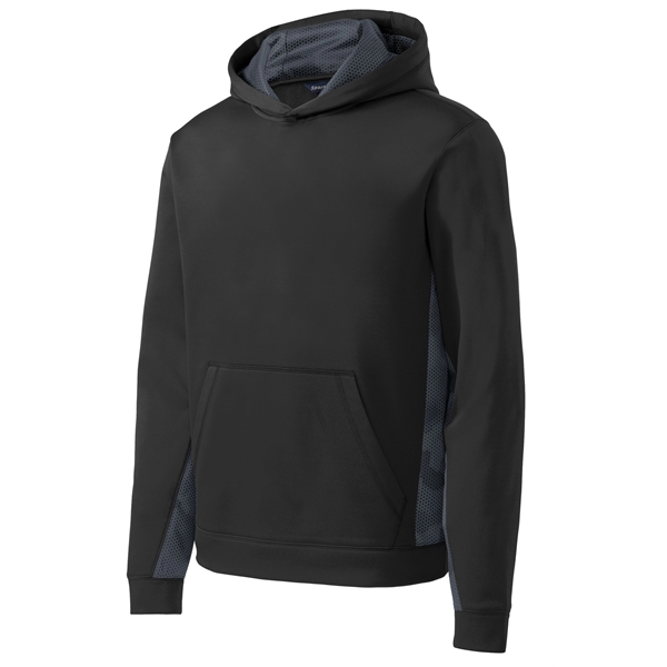 Sport-Tek Youth Sport-Wick CamoHex Fleece Colorblock Hood...... from ASI 84863 SanMar