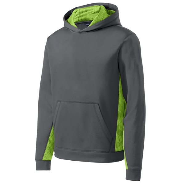 Sport-Tek Youth Sport-Wick CamoHex Fleece Colorblock Hood...... from ASI 84863 SanMar