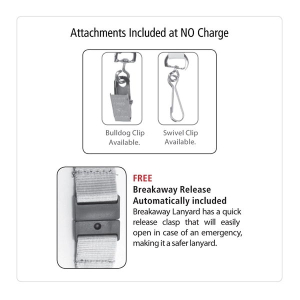 3/4" x 18" soft polyester lanyard with choice of attachment and... from ASI 62660 Innovation Line