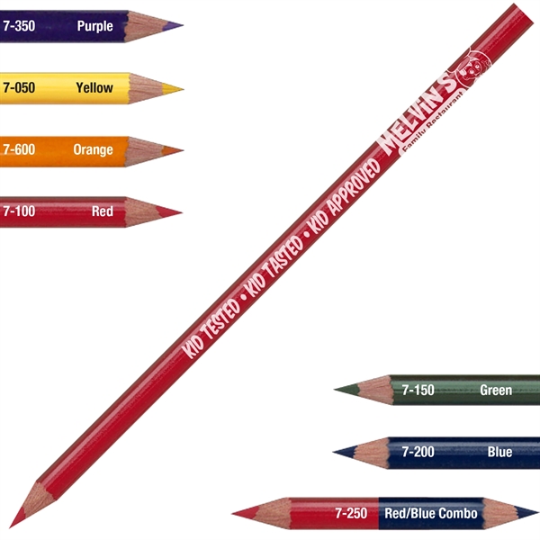 Colored crayon pencil with painted style barrel adds impact to advertising... from ASI 86850 Shepenco/Shelbyville Pencil Co, Inc / SHEPENCO® Shelbyville Pencil Company