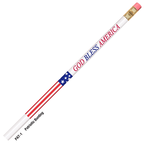 White round barrel #2 core pencil with red and blue stock... from ASI 86850 Shepenco/Shelbyville Pencil Co, Inc / SHEPENCO® Shelbyville Pencil Company