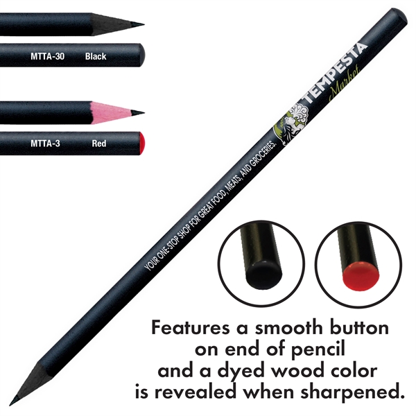La Matita™ pencil made of dyed wood with a color that's... from ASI 86850 Shepenco/Shelbyville Pencil Co, Inc / SHEPENCO® Shelbyville Pencil Company