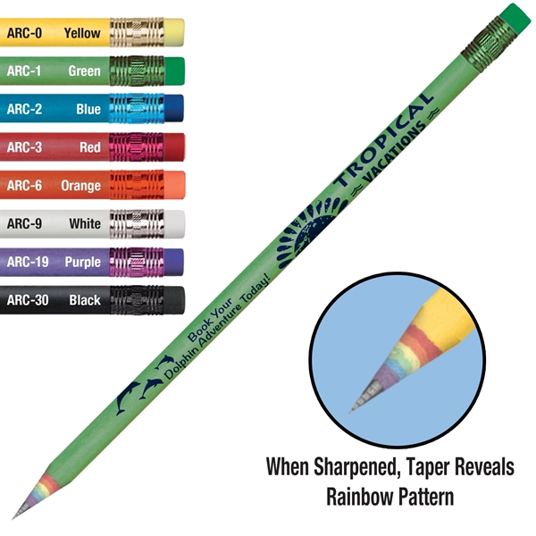 Boasting a rainbow taper made from 100% recycled newspaper that is... from ASI 86850 Shepenco/Shelbyville Pencil Co, Inc / SHEPENCO® Shelbyville Pencil Company