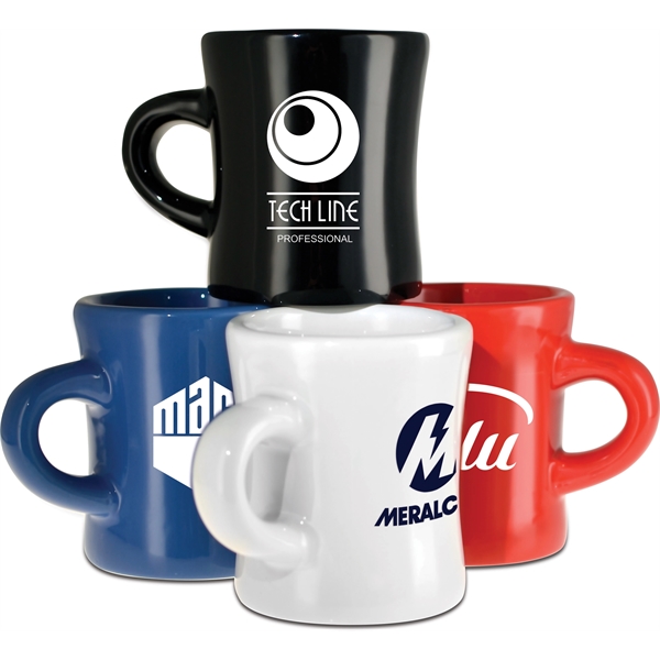 10 oz. retro design style ceramic mug, fully vitrified with a... from ASI 71920 Moderne Glass Company Inc / Glass America®