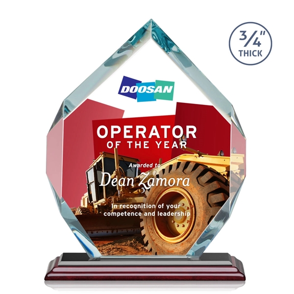 Starfire diamond shape award on a base.... from ASI 84592 St Regis Group / St Regis