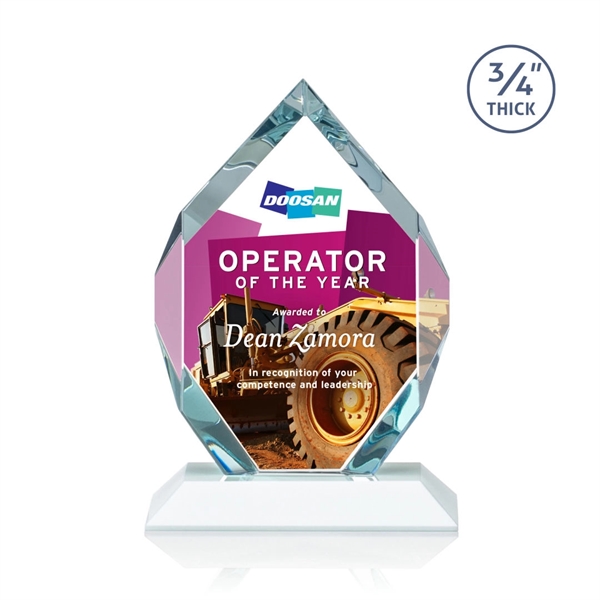 Starfire diamond shape award on a base.... from ASI 84592 St Regis Group / St Regis