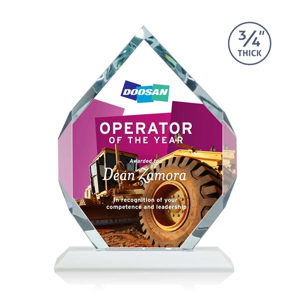 Starfire diamond shape award on a base.... from ASI 84592 St Regis Group / St Regis