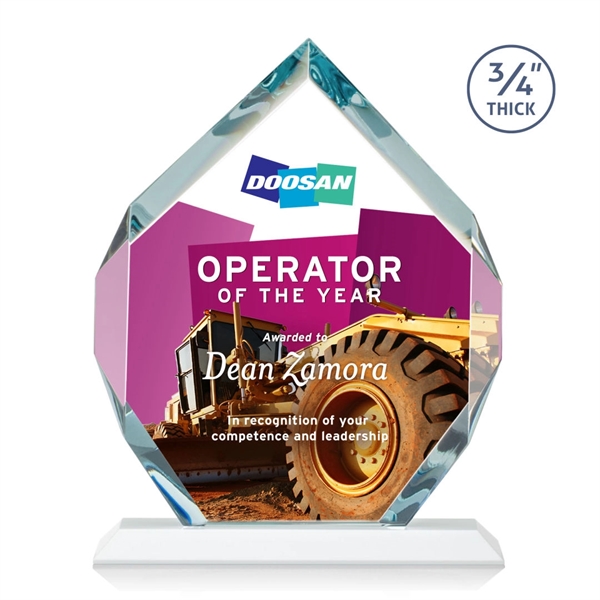 Starfire diamond shape award on a base.... from ASI 84592 St Regis Group / St Regis