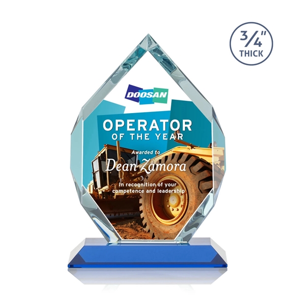 Starfire diamond shape award on a base.... from ASI 84592 St Regis Group / St Regis