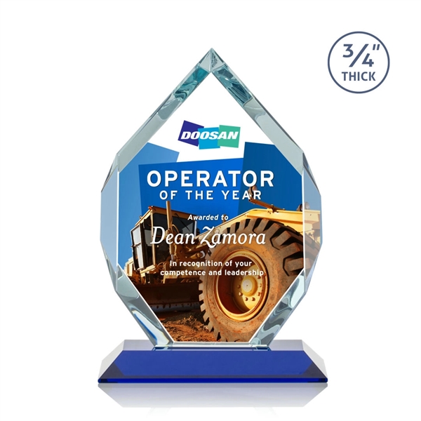 Starfire diamond shape award on a base.... from ASI 84592 St Regis Group / St Regis