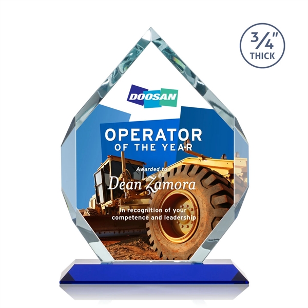 Starfire diamond shape award on a base.... from ASI 84592 St Regis Group / St Regis